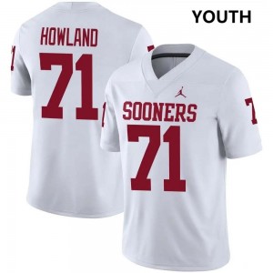 Logan Howland Oklahoma Sooners #71 NCAA College Football Youth Jerseys - White 494260-698
