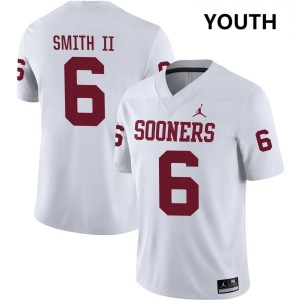 Nigel Smith II OU Youth 2025-26 #6 College Football Jerseys - White 824079-427