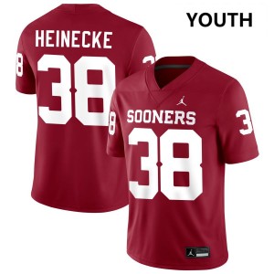 Owen Heinecke Oklahoma High School #38 College Football Youth Jerseys - Crimson 711349-388