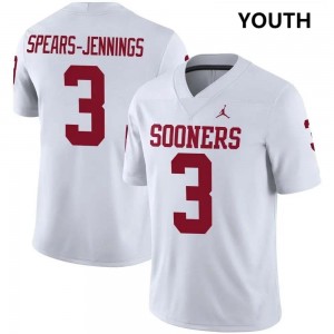 Robert Spears-Jennings OU Sooners Game #3 Youth College Football Jersey - White 535875-493