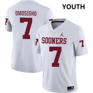 Sammy Omosigho Sooners College Football Youth #7 2025-26 Jerseys - White 418332-987