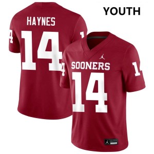 Trystan Haynes Boomer Sooner High School #14 Youth College Football Jerseys - Crimson 295393-537