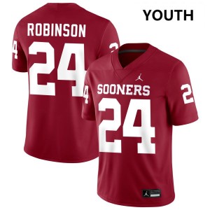 Xavier Robinson OU High School Youth #24 College Football Jersey - Crimson 376607-142