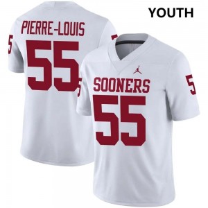 Eddy Pierre-Louis OU Youth College Football NCAA #55 Jerseys - White 220240-594