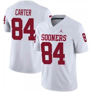 Jer'Michael Carter OU Sooners College Football Replica Mens #84 Jerseys - White 126429-886